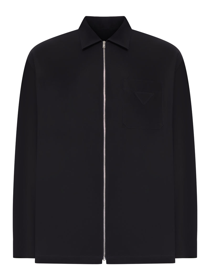 Prada Men Cotton Overshirt With Zip PRADA