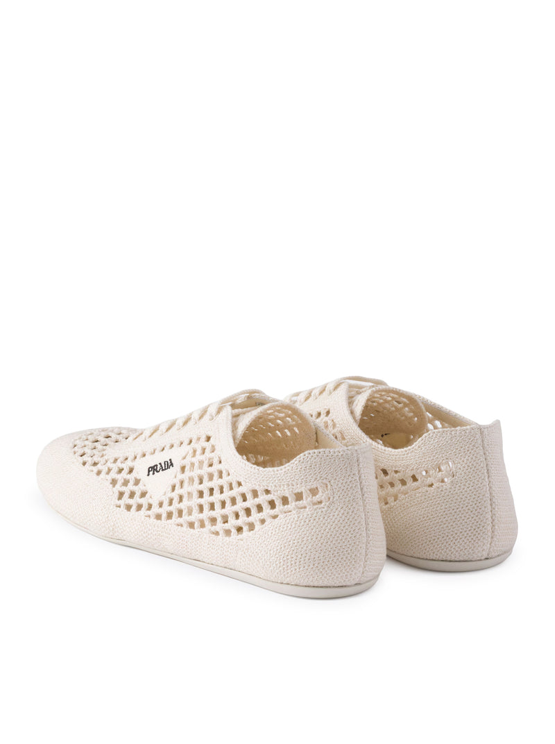 Prada Women Collapse Sneakers In Crochet Knit PRADA