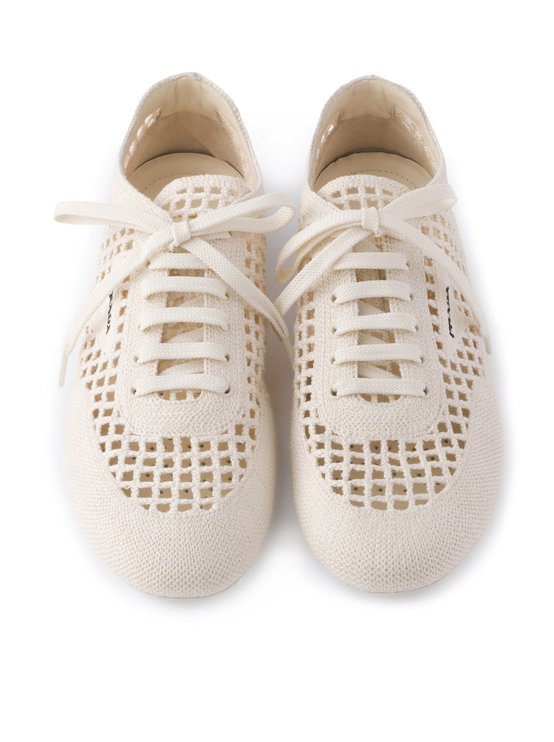 Prada Women Collapse Sneakers In Crochet Knit PRADA