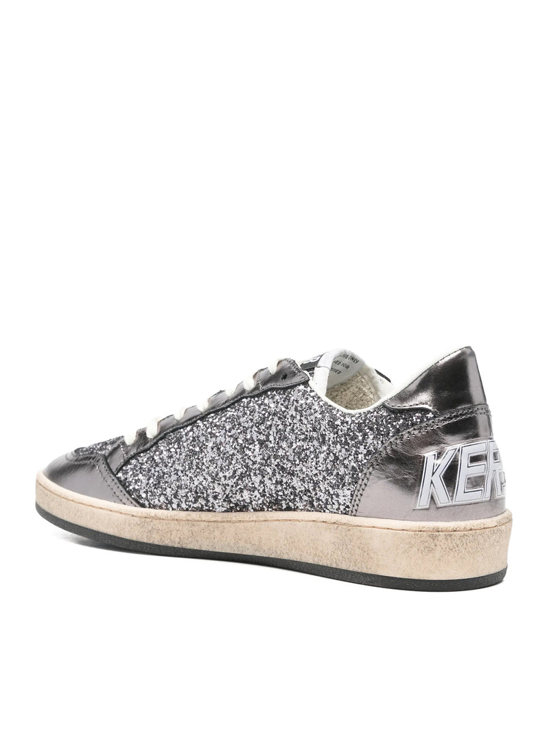 Golden Goose Deluxe Brand Women Ballstar Sneakers In Laminated Leather And Glitter GOLDEN GOOSE