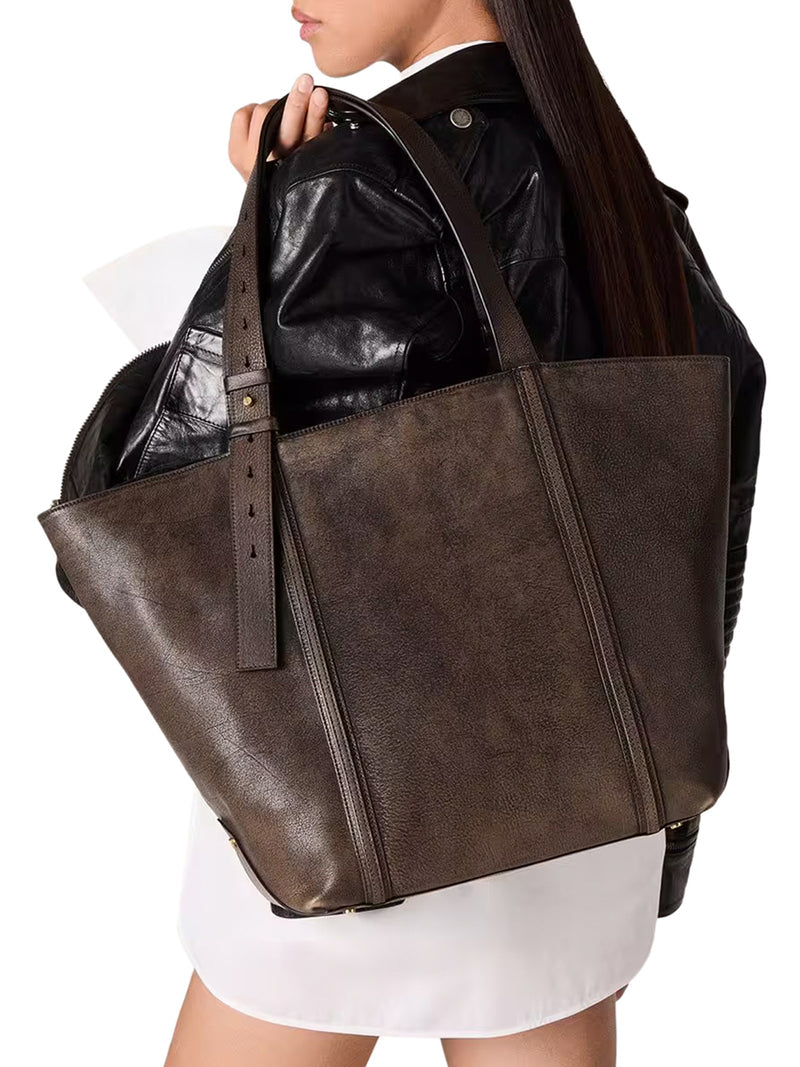 Golden Goose Deluxe Brand Women 24/7 East West Bag In Distressed Leather GOLDEN GOOSE