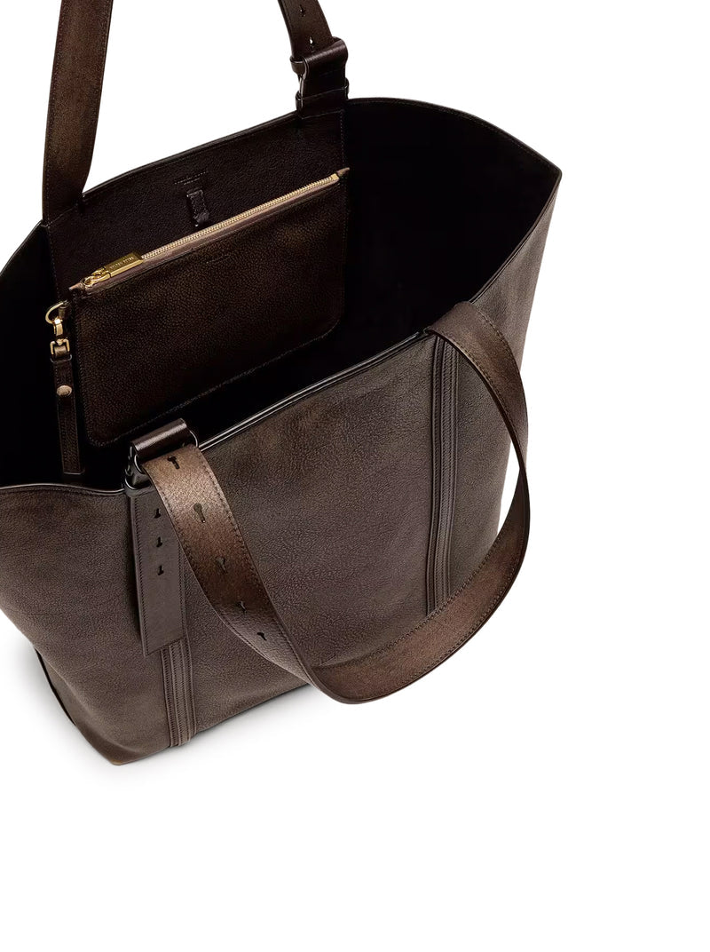 Golden Goose Deluxe Brand Women 24/7 East West Bag In Distressed Leather GOLDEN GOOSE