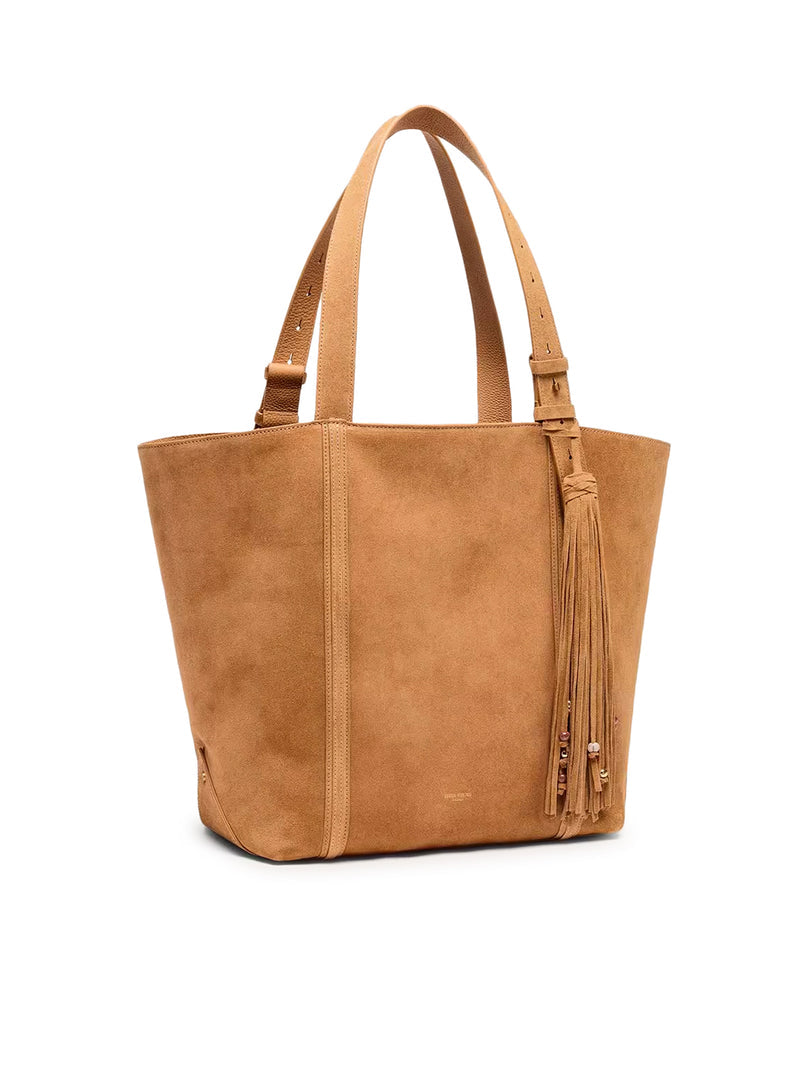 Golden Goose Deluxe Brand Women 24/7 East West Bag In Suede With Fringes GOLDEN GOOSE