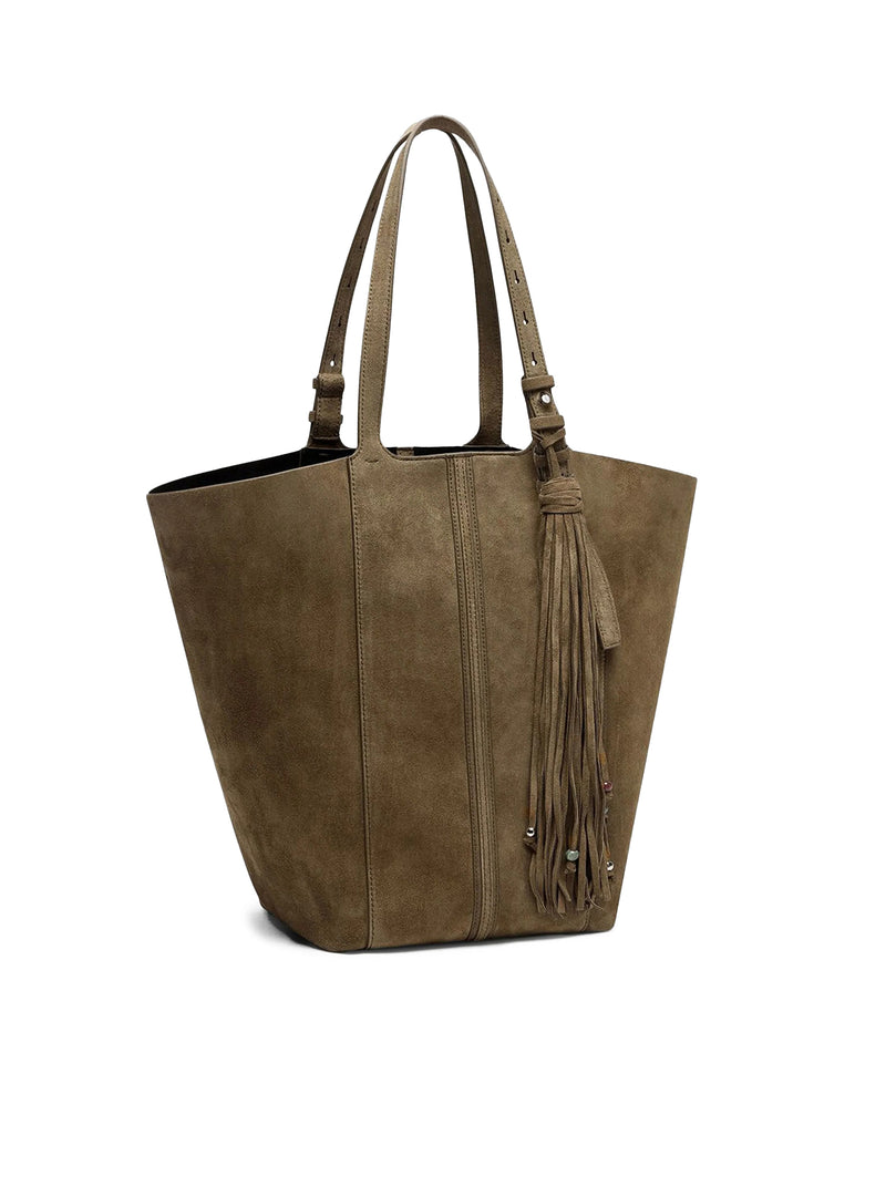 Golden Goose Deluxe Brand Women Suede Tote Bag With Fringes GOLDEN GOOSE