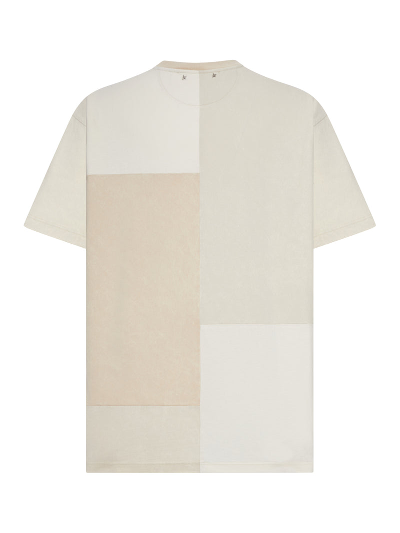 Golden Goose Deluxe Brand Men Cotton Jersey T-Shirt With Patchwork Effect GOLDEN GOOSE