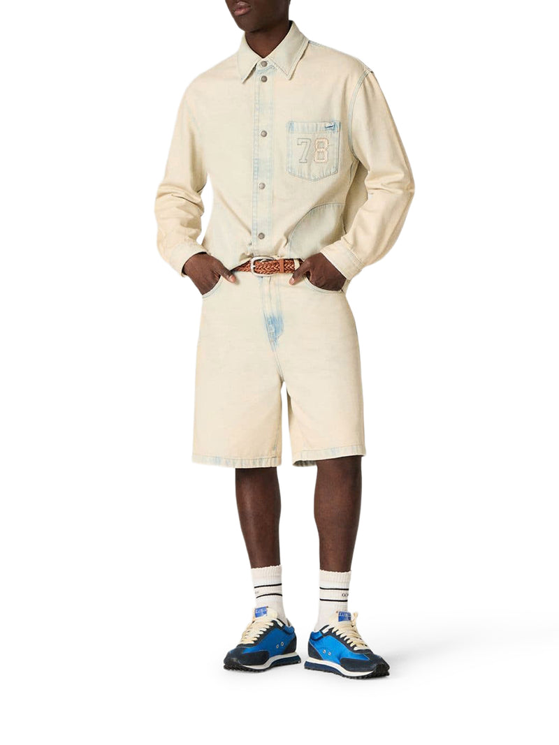 Golden Goose Deluxe Brand Men Sand Denim Work Jacket GOLDEN GOOSE