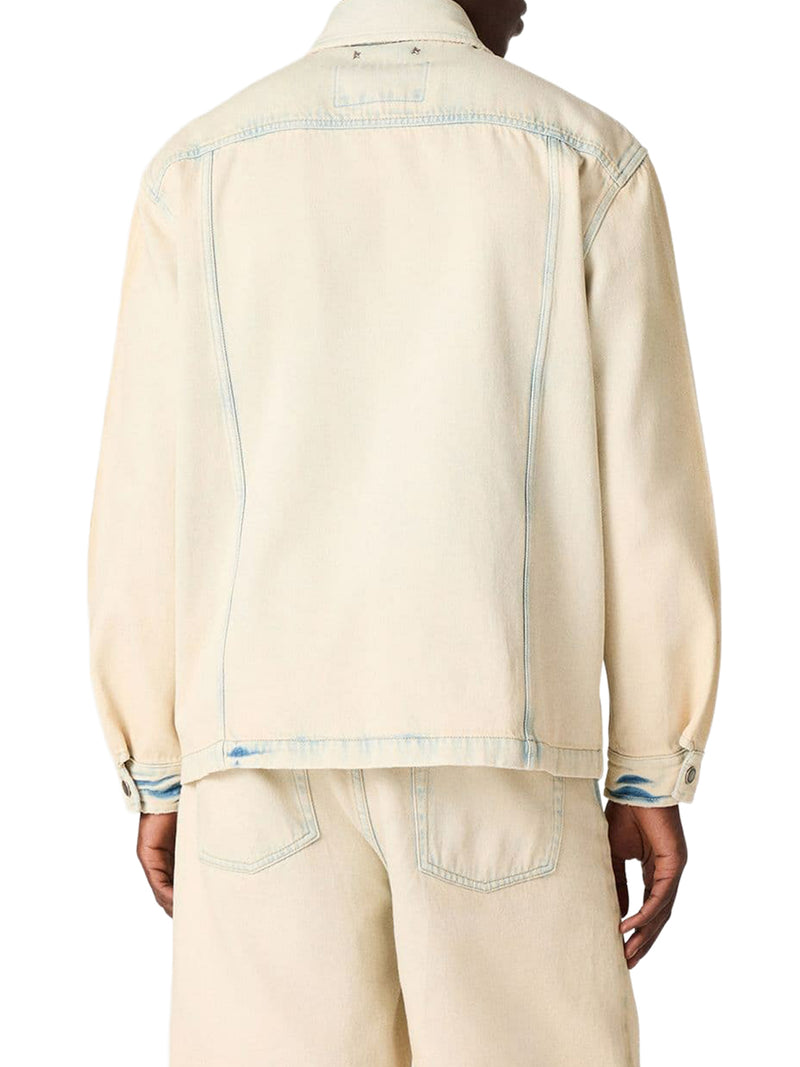 Golden Goose Deluxe Brand Men Sand Denim Work Jacket GOLDEN GOOSE