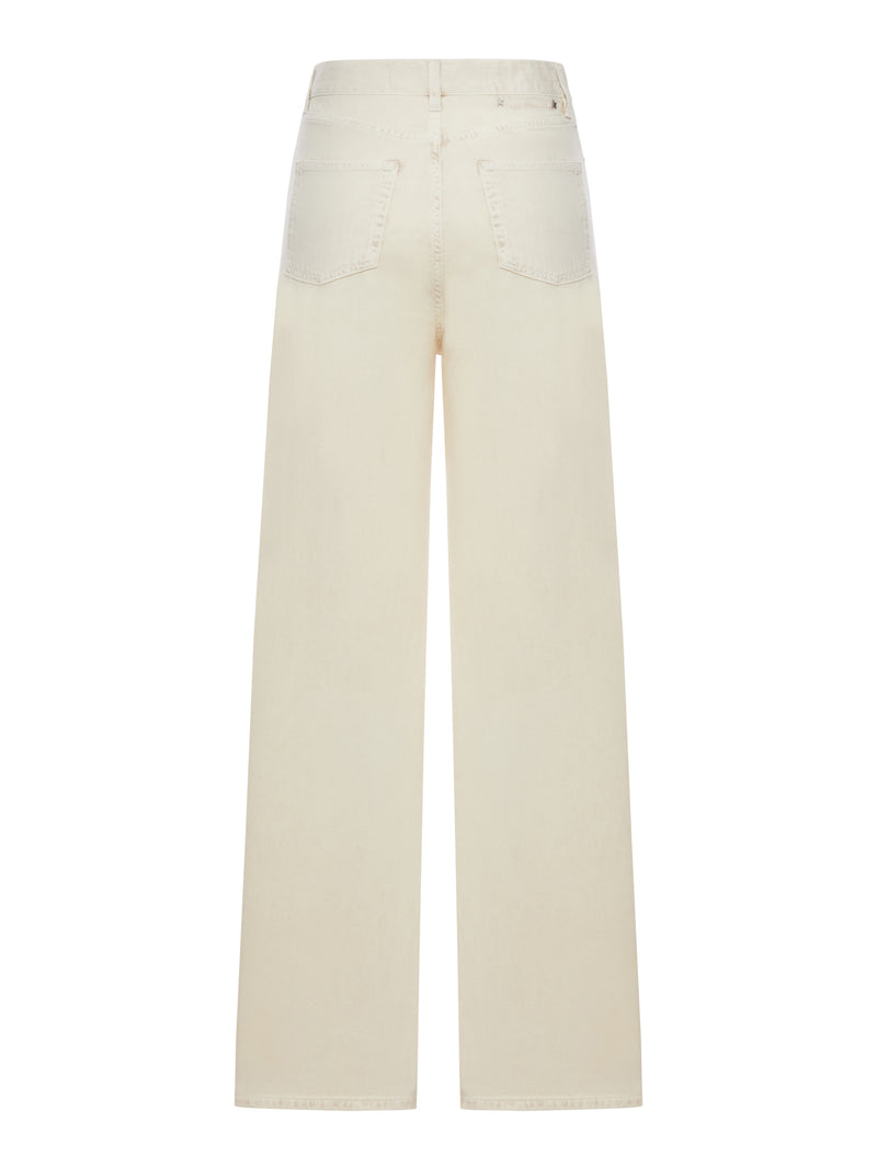 Golden Goose Deluxe Brand Women Wide Leg Jeans In Cotton Denim GOLDEN GOOSE
