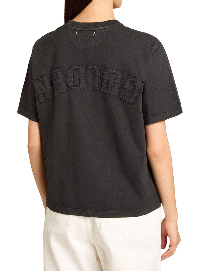 Golden Goose Deluxe Brand Women T-Shirt With Reverse Logo On The Back GOLDEN GOOSE