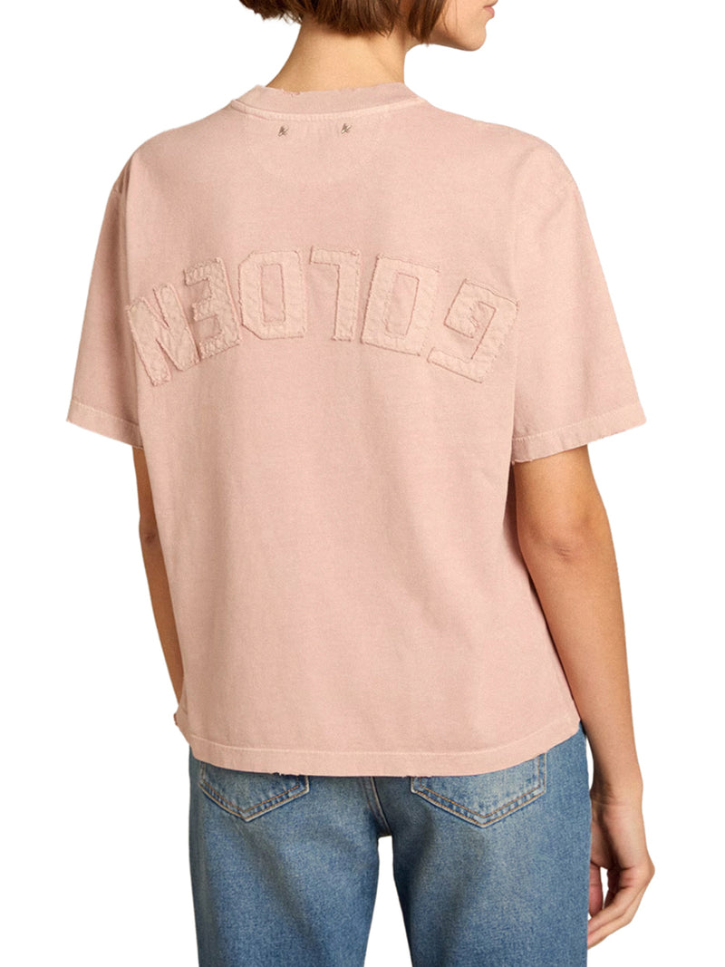 Golden Goose Deluxe Brand Women T-Shirt With Reverse Logo On The Back GOLDEN GOOSE