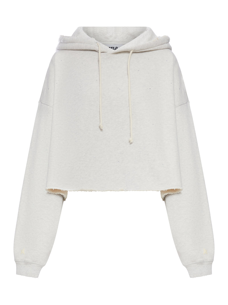 Golden Goose Deluxe Brand Women Cropped Hoodie With Micro Applications GOLDEN GOOSE
