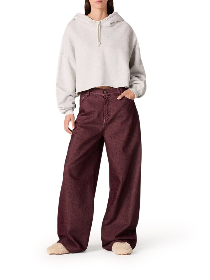 Golden Goose Deluxe Brand Women Cropped Hoodie With Micro Applications GOLDEN GOOSE