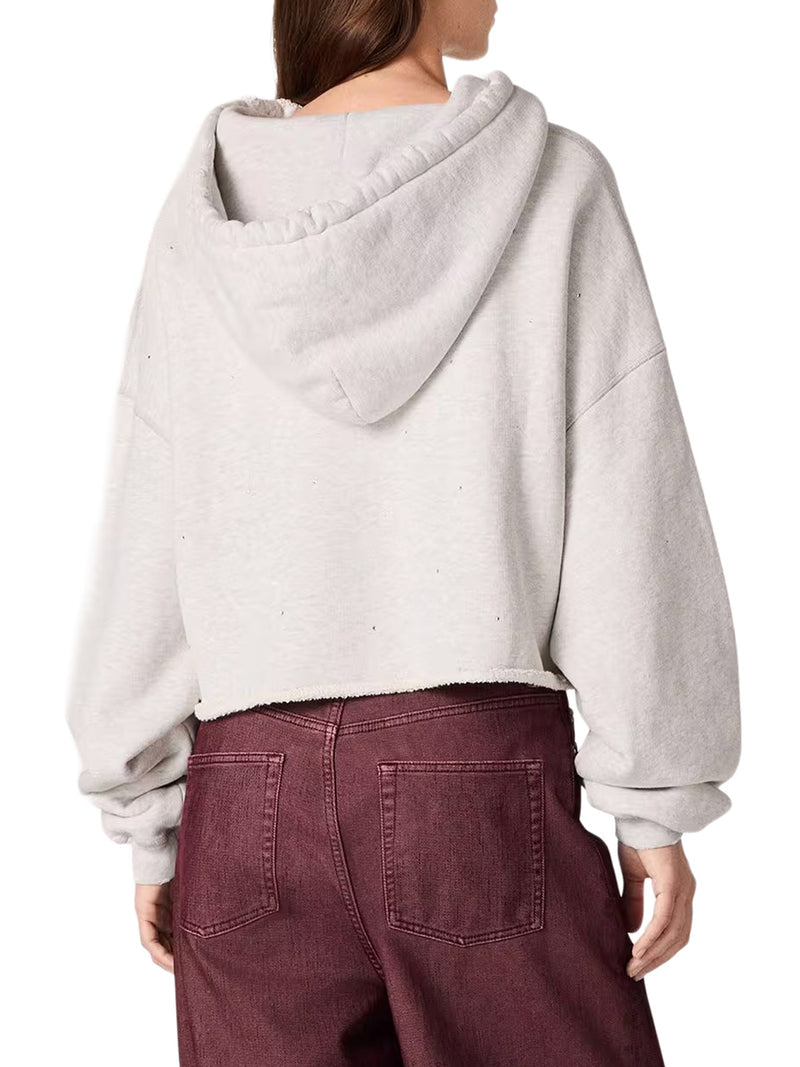 Golden Goose Deluxe Brand Women Cropped Hoodie With Micro Applications GOLDEN GOOSE