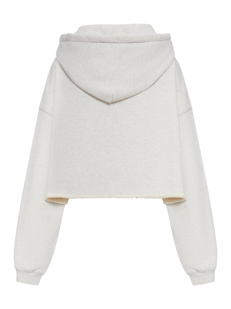 Golden Goose Deluxe Brand Women Cropped Hoodie With Micro Applications GOLDEN GOOSE