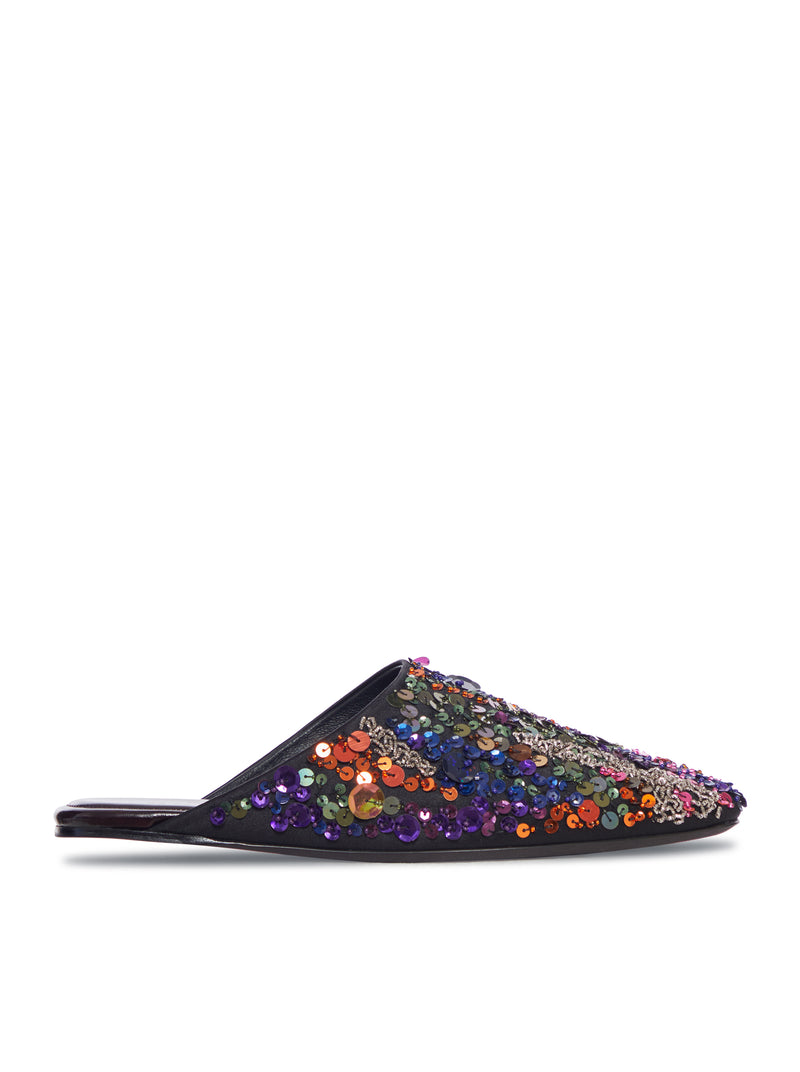 Dries Van Noten Women Decorated Satin Crepe Mule DRIES VAN NOTEN
