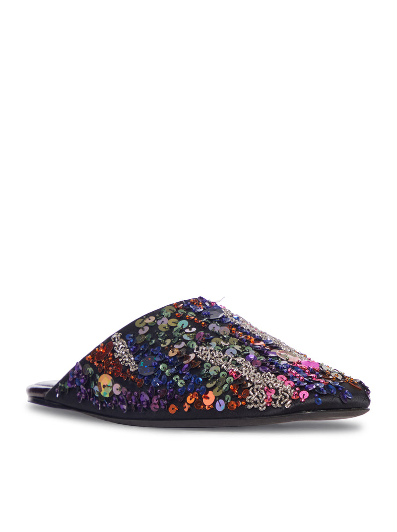 Dries Van Noten Women Decorated Satin Crepe Mule DRIES VAN NOTEN