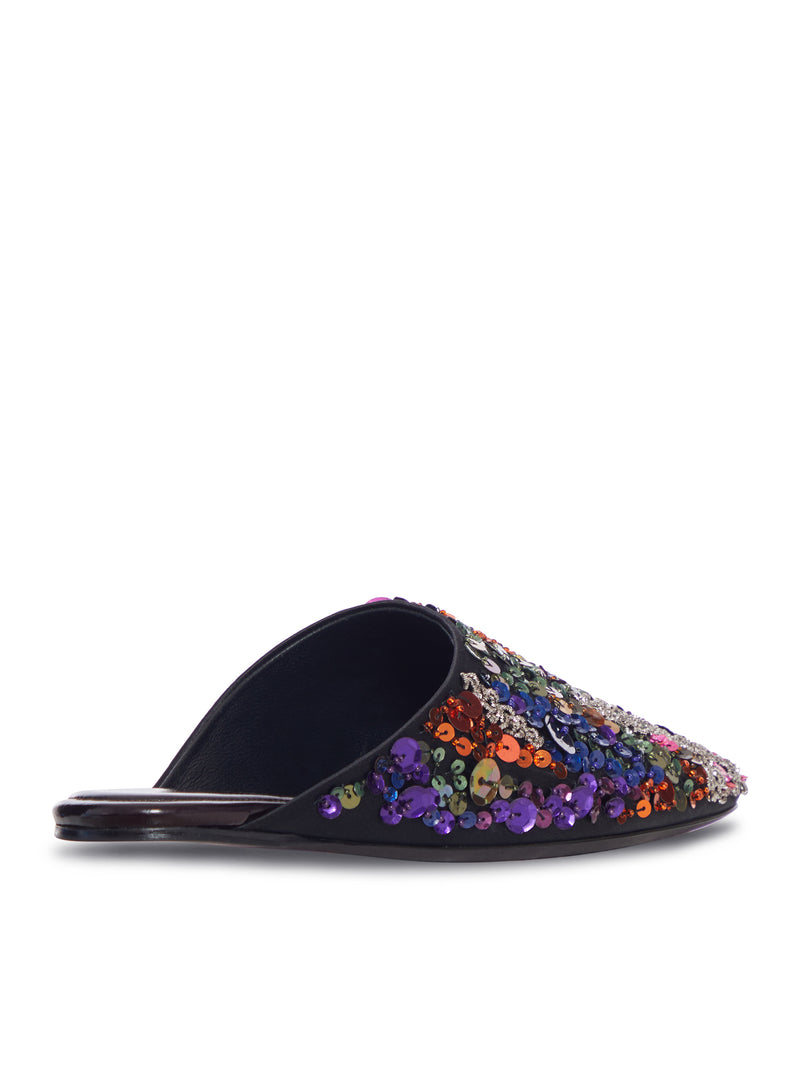 Dries Van Noten Women Decorated Satin Crepe Mule DRIES VAN NOTEN