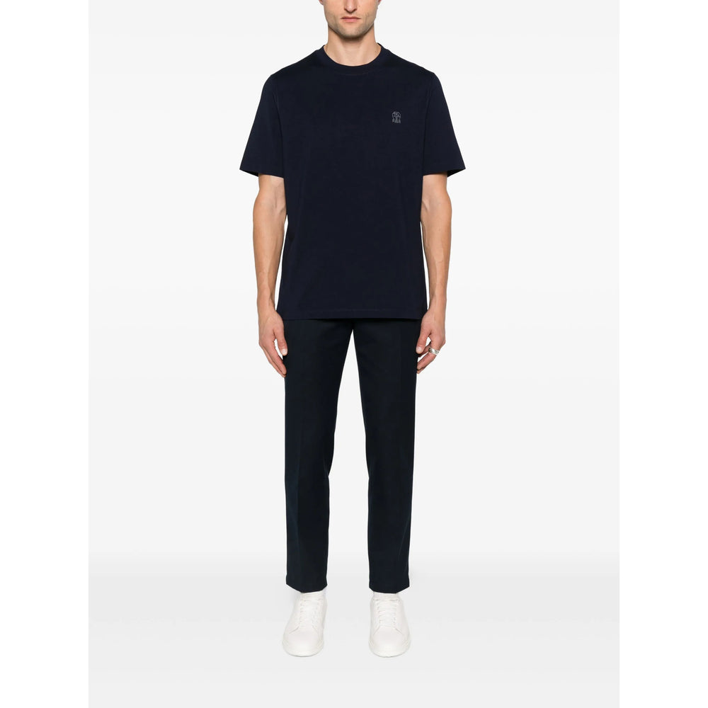 Brunello Cucinelli Blue T-Shirts & Vests - T-Shirts Men BRUNELLO CUCINELLI