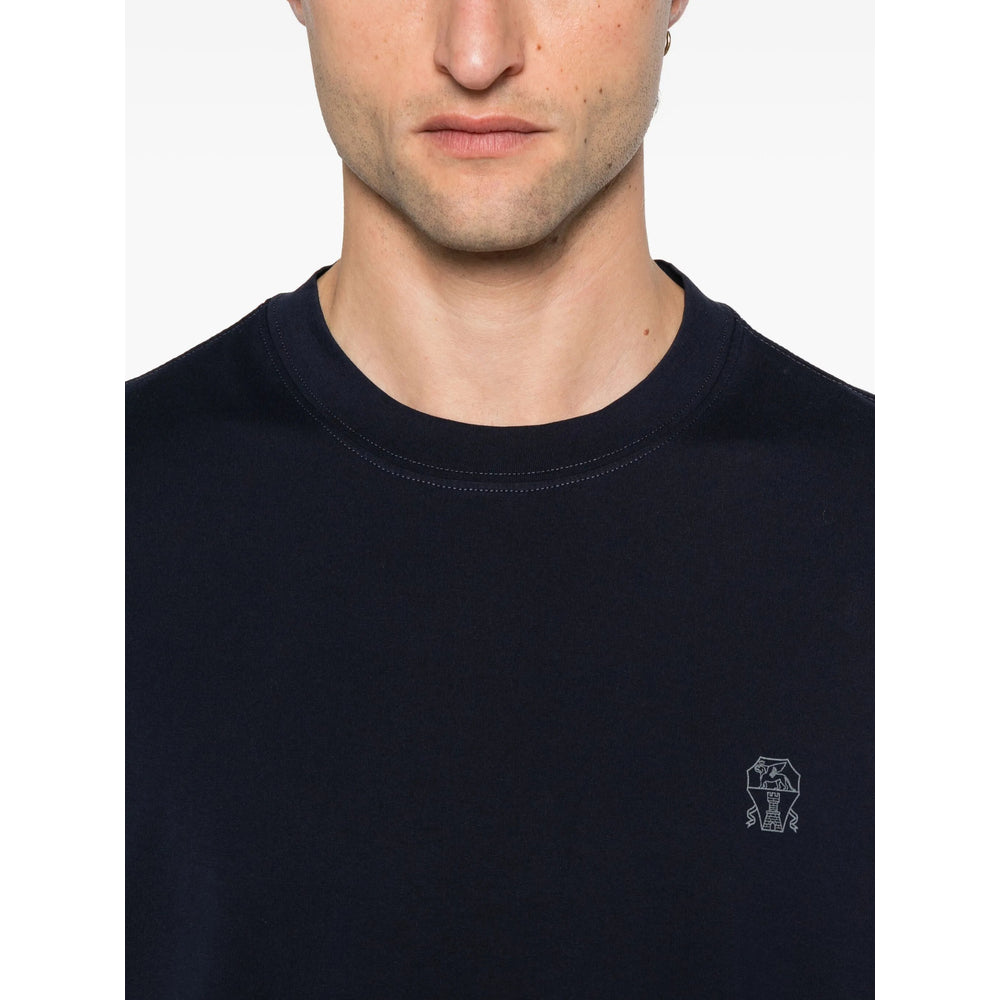 Brunello Cucinelli Blue T-Shirts & Vests - T-Shirts Men BRUNELLO CUCINELLI