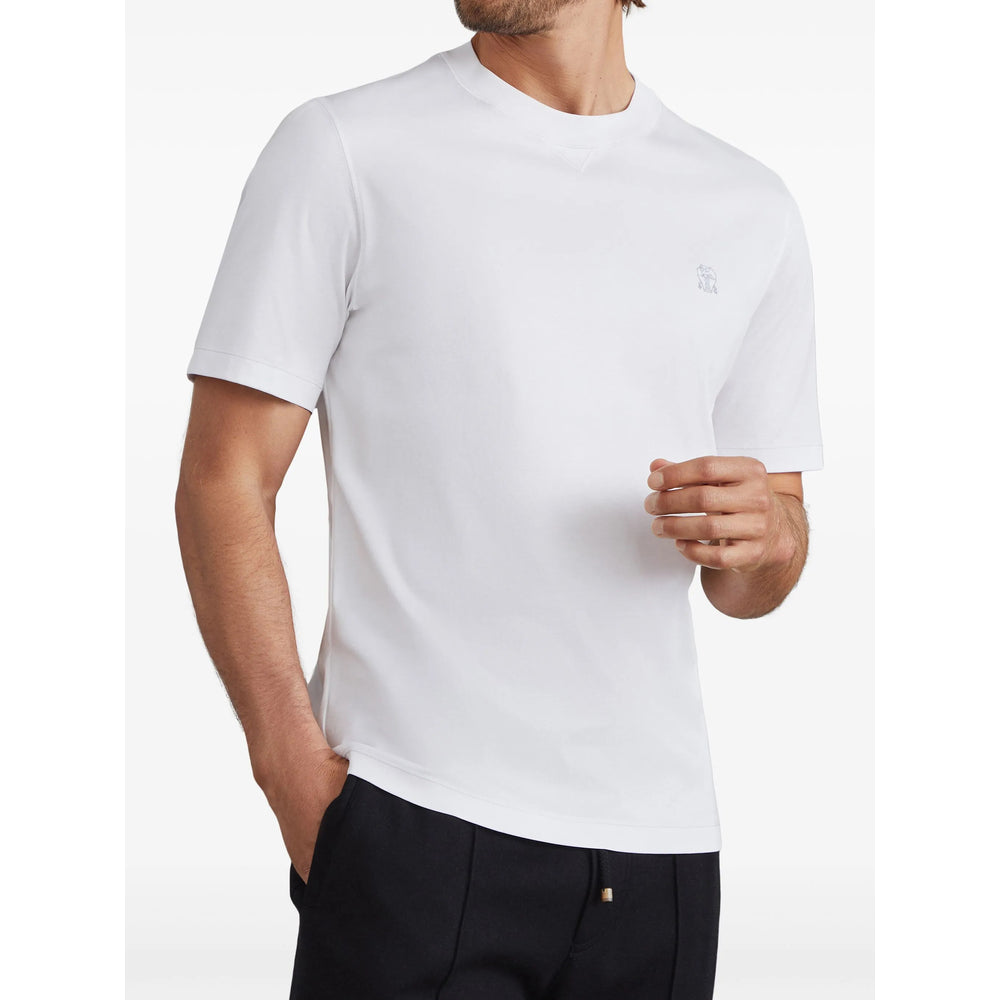 Brunello Cucinelli White T-Shirts & Vests - T-Shirts Men BRUNELLO CUCINELLI