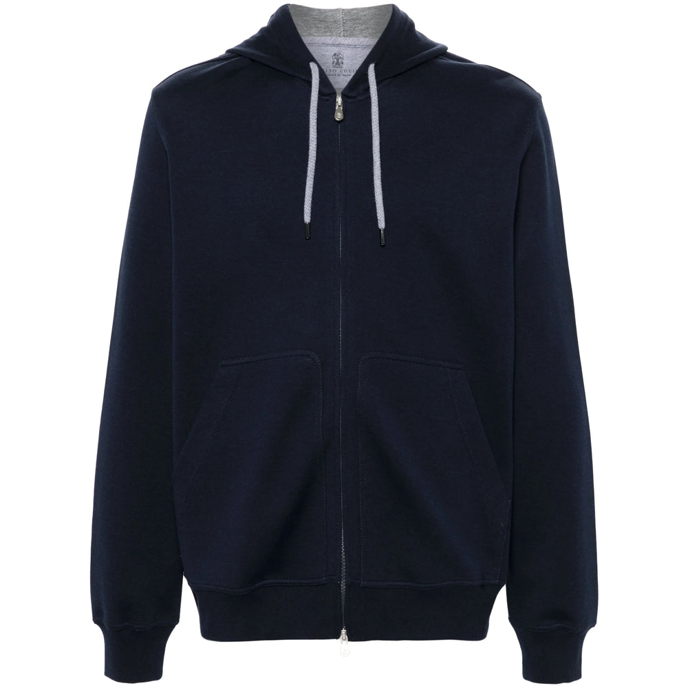 Brunello Cucinelli Blue Sweaters & Knitwear - Hoodies Men BRUNELLO CUCINELLI