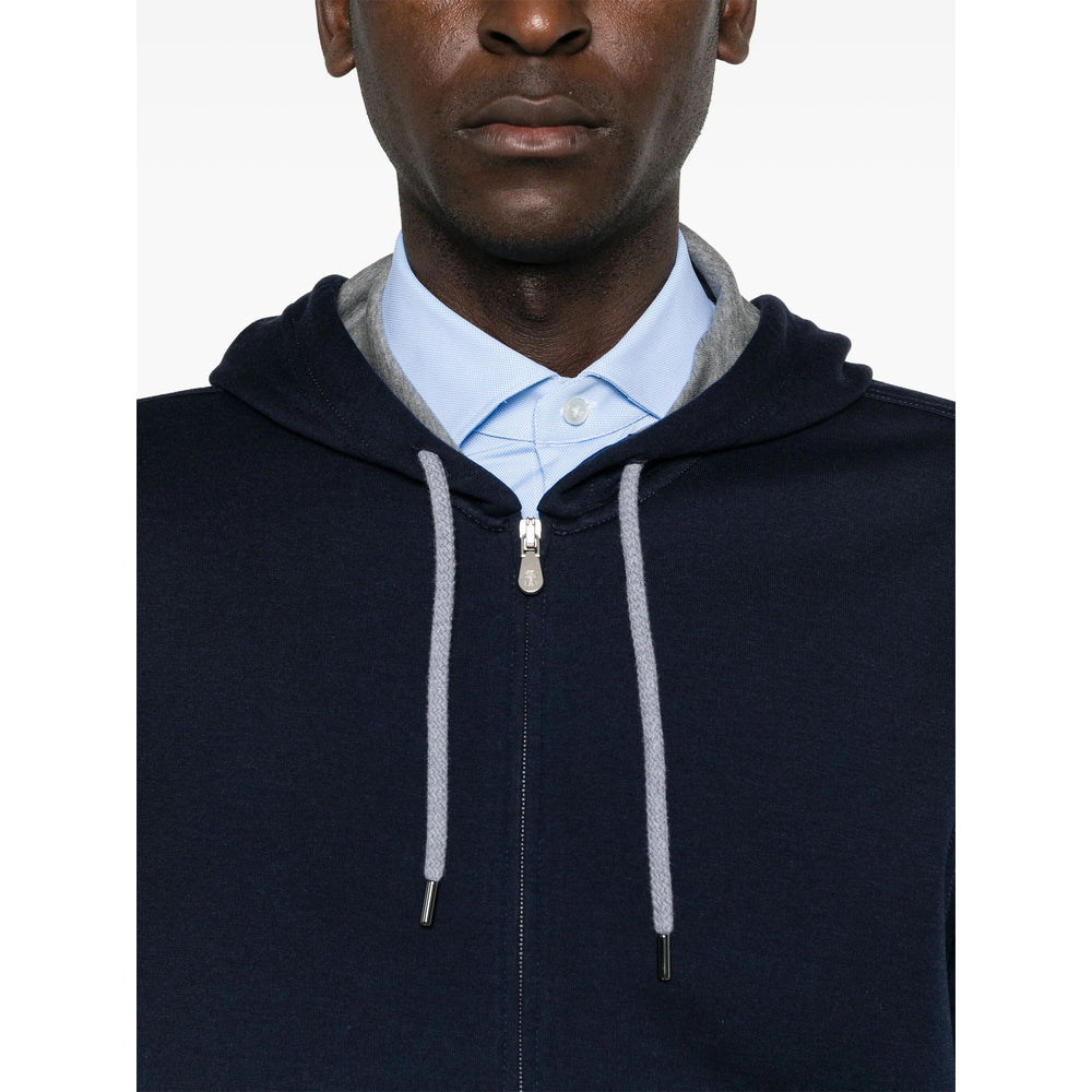 Brunello Cucinelli Blue Sweaters & Knitwear - Hoodies Men BRUNELLO CUCINELLI