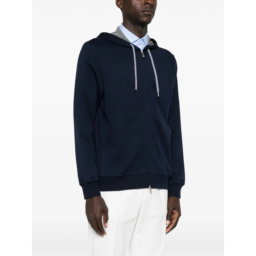 Brunello Cucinelli Blue Sweaters & Knitwear - Hoodies Men BRUNELLO CUCINELLI