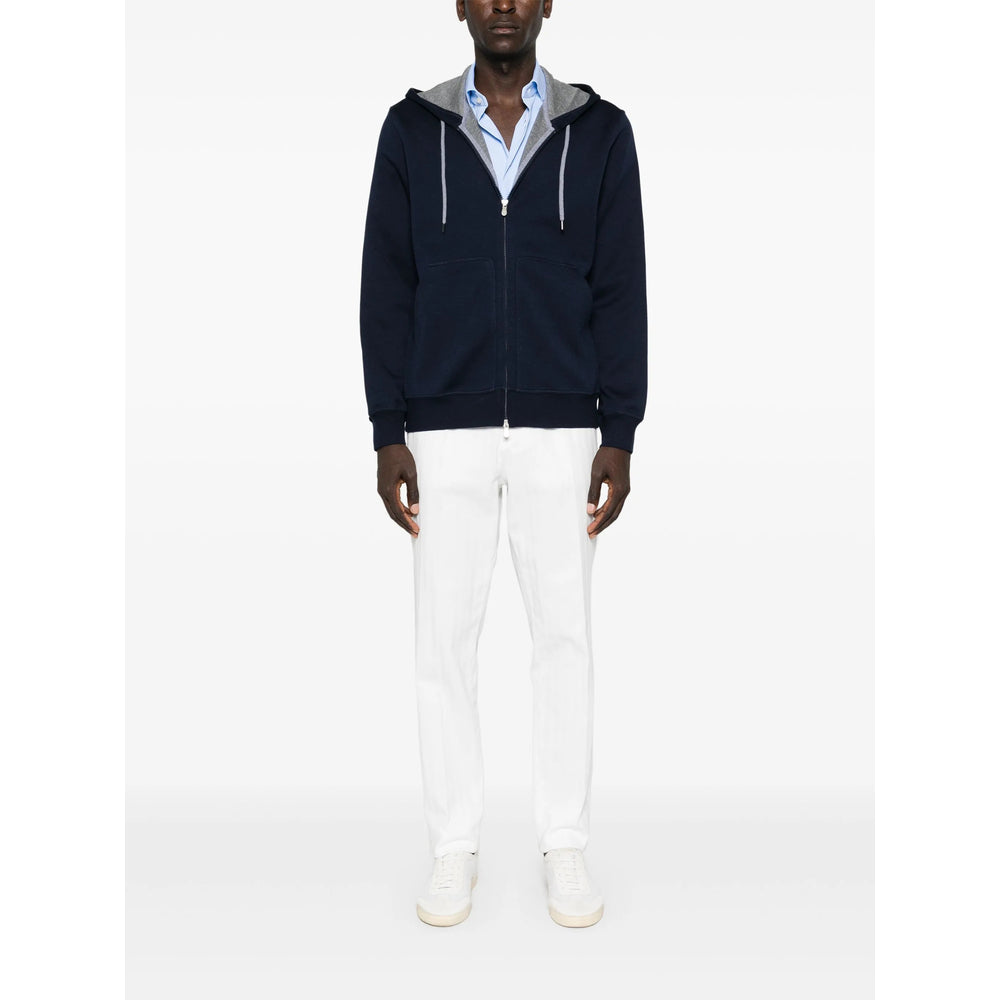 Brunello Cucinelli Blue Sweaters & Knitwear - Hoodies Men BRUNELLO CUCINELLI