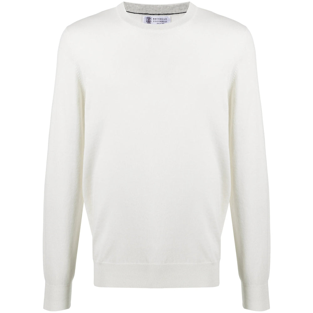 Brunello Cucinelli White Sweaters & Knitwear - Jumpers Men BRUNELLO CUCINELLI