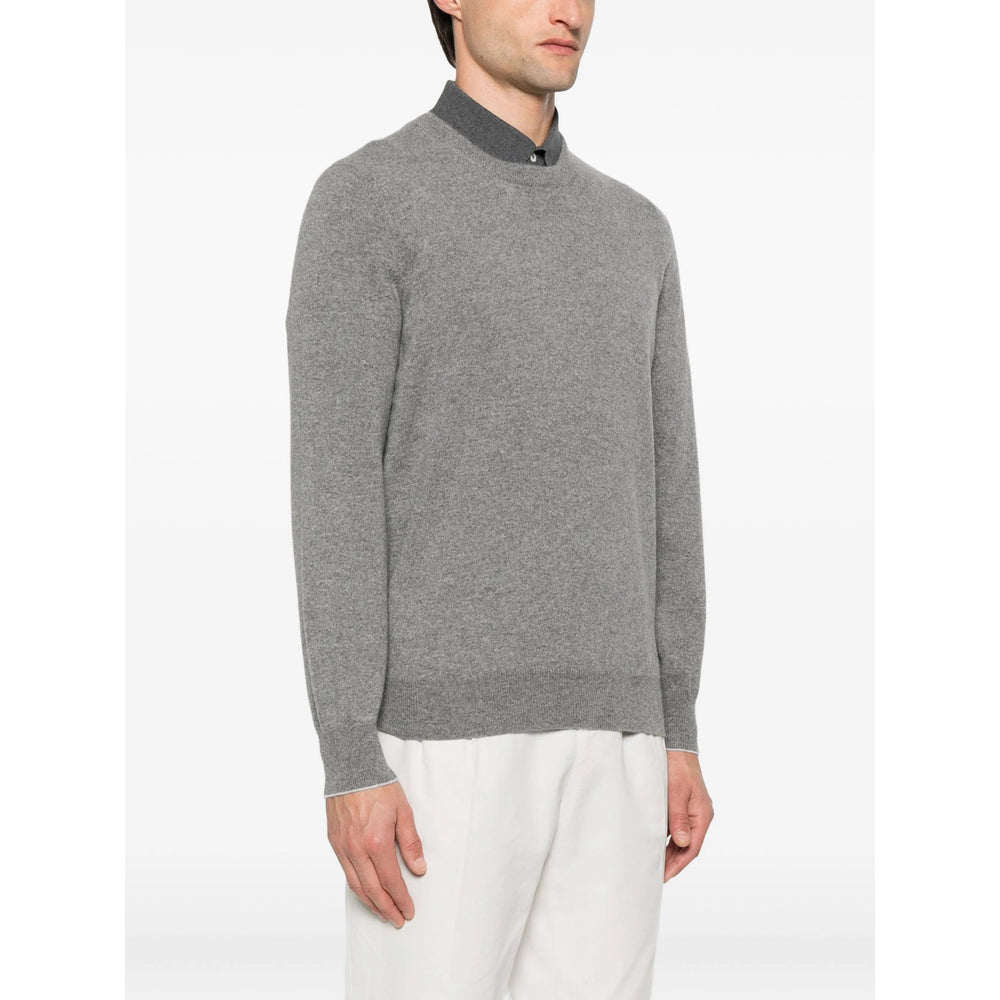 Brunello Cucinelli Grey Sweaters & Knitwear - Jumpers Men BRUNELLO CUCINELLI