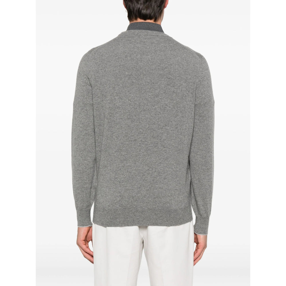 Brunello Cucinelli Grey Sweaters & Knitwear - Jumpers Men BRUNELLO CUCINELLI