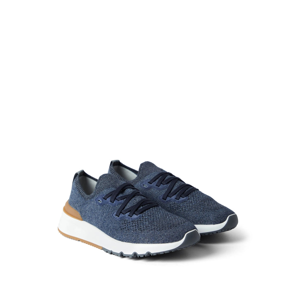 Brunello Cucinelli Blue Trainers - Low-Tops Men BRUNELLO CUCINELLI
