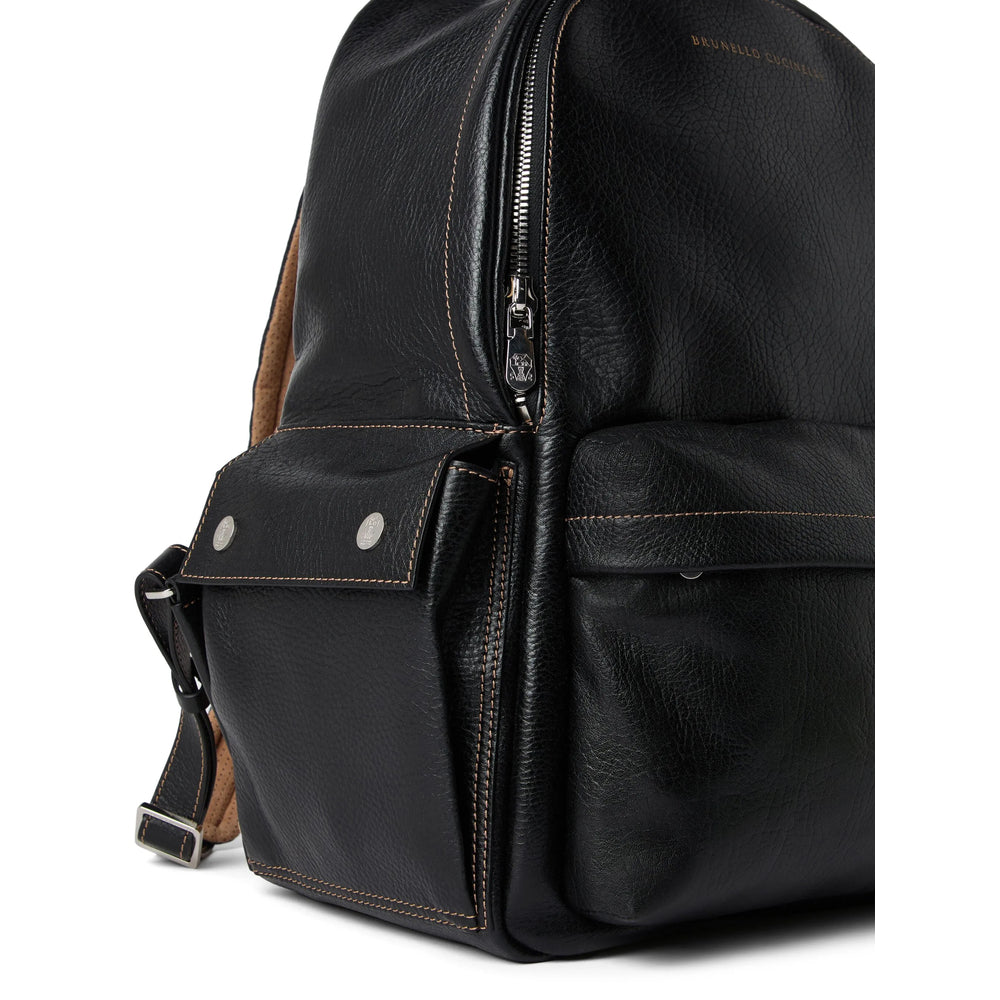 Brunello Cucinelli Black Backpacks Men BRUNELLO CUCINELLI
