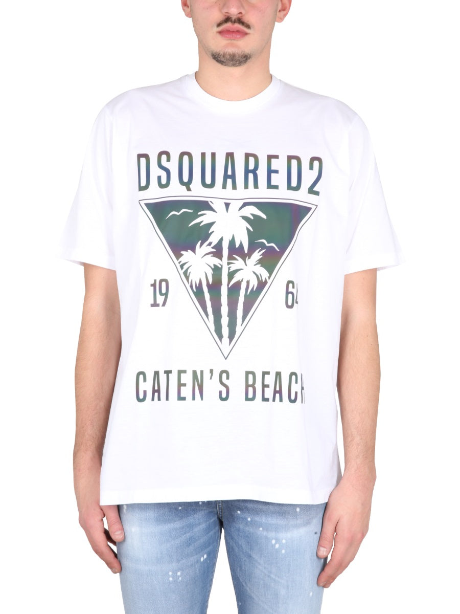 Dsquared Men T-Shirt D2 Caten's Beach DSQUARED2