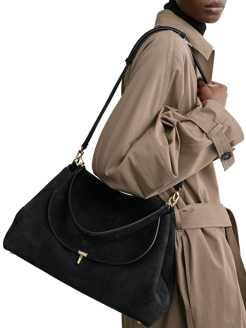 Toteme Women T-Lock Suede Bag TOTEME