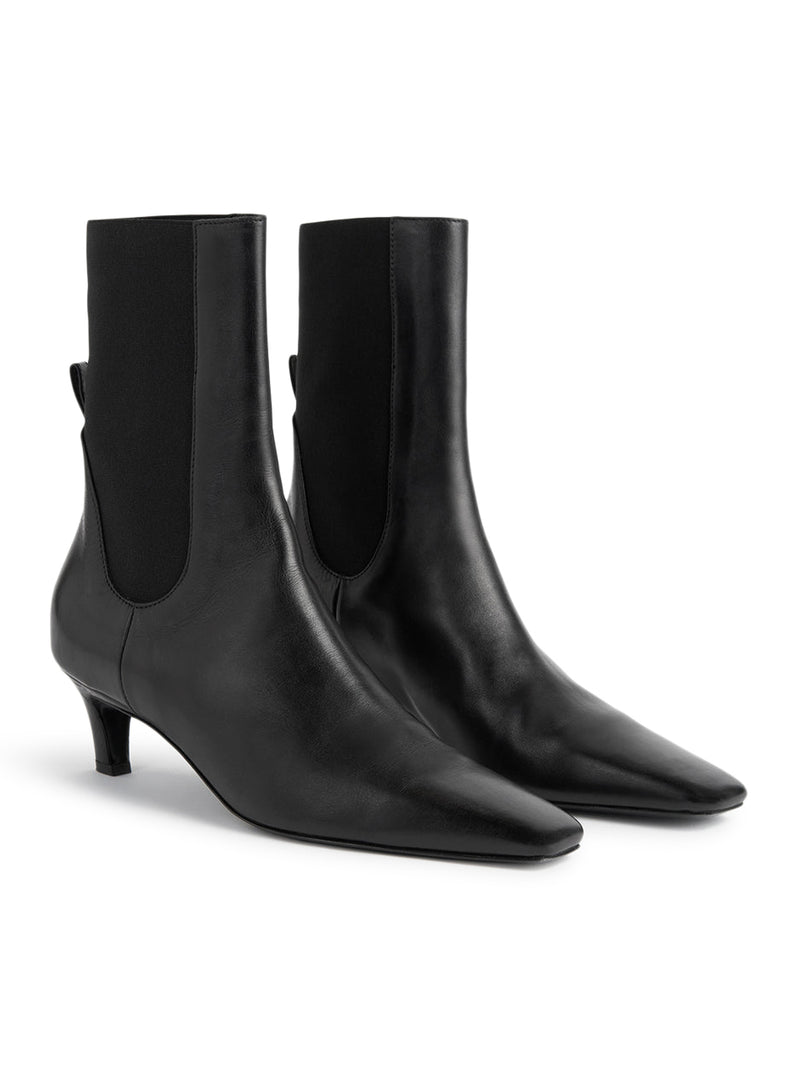 Toteme Women Leather Mid-Heel Boots TOTEME