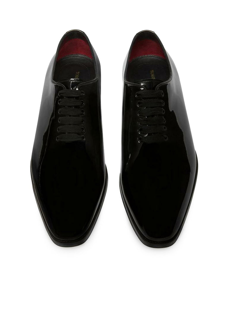 Tom Ford Men Oxford Elkan In Black Patent TOM FORD