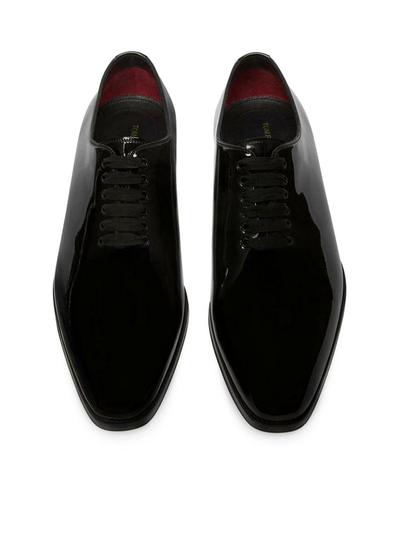 Tom Ford Men Oxford Elkan In Black Patent TOM FORD