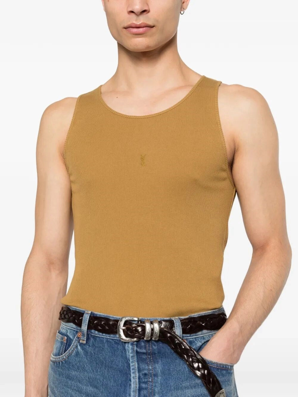 Saint Laurent Men Embroidered Tank Top SAINT LAURENT