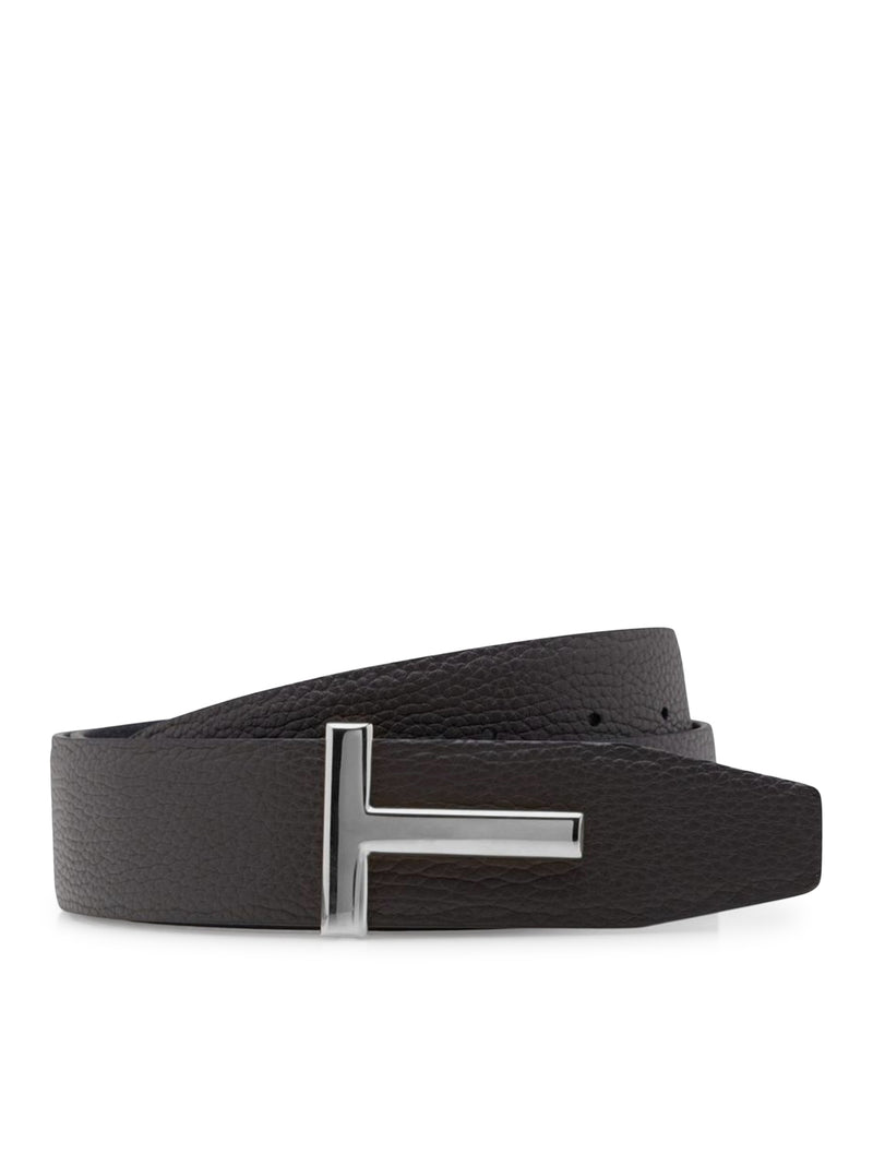 Tom Ford Men Hammered Leather Belt TOM FORD