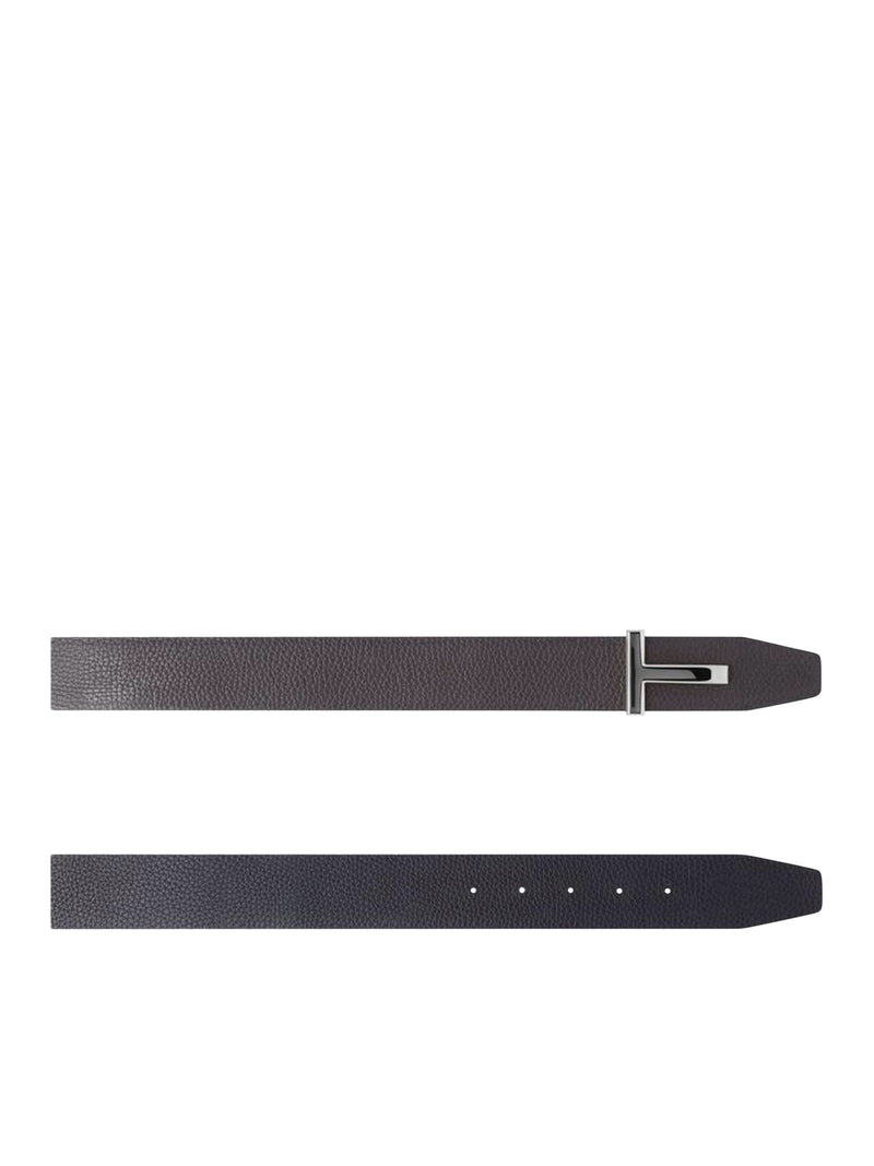 Tom Ford Men Hammered Leather Belt TOM FORD