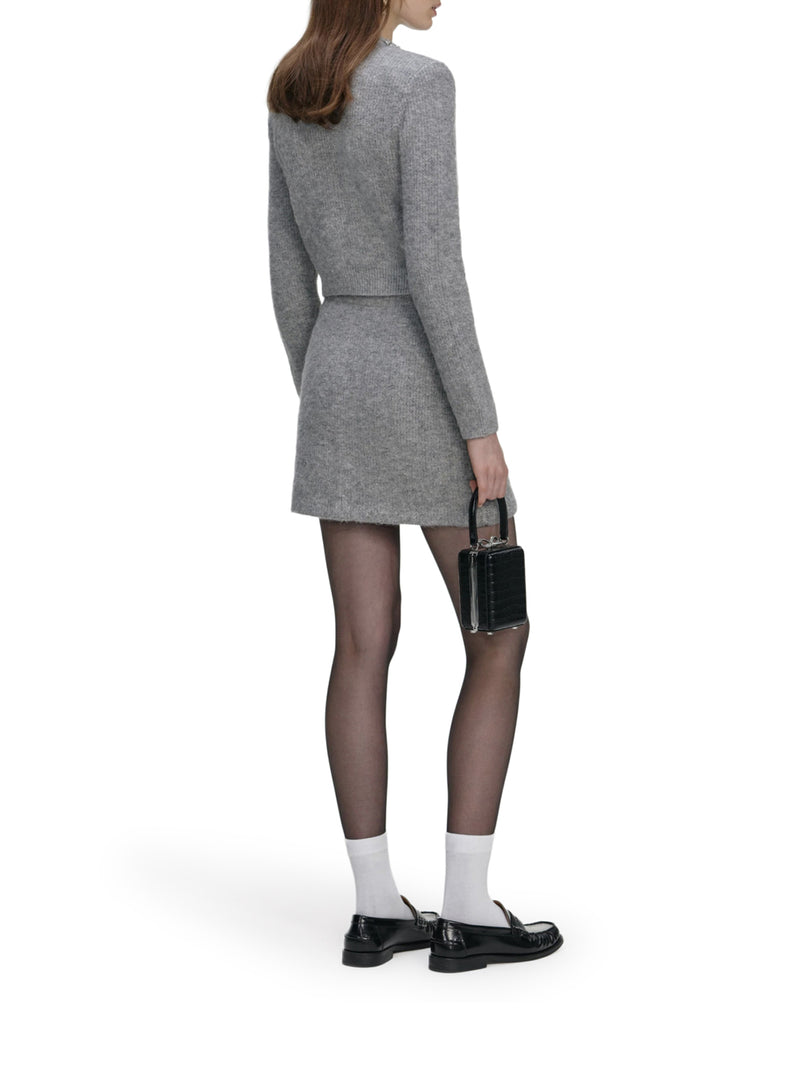 Self-Portrait Women Grey Cardigan With Crystal Finishing SELF-PORTRAIT