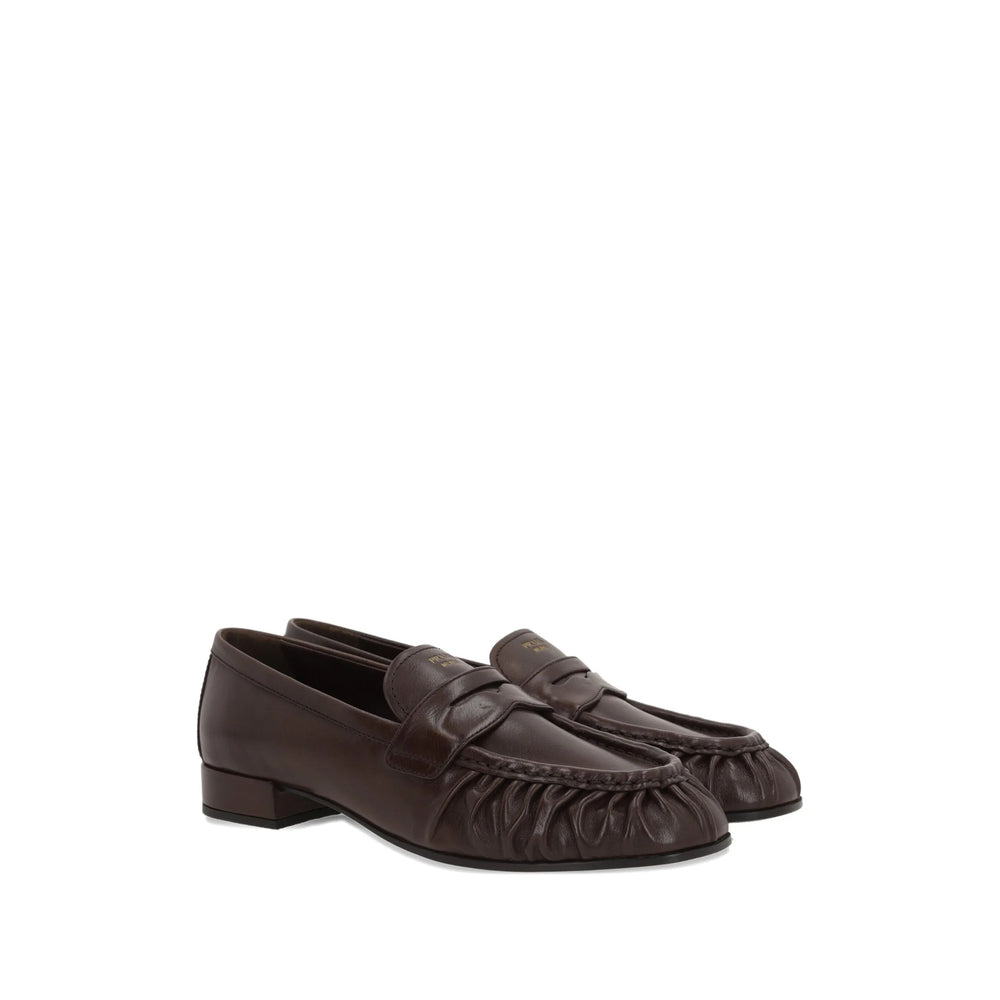 Prada Women Leather Penny Loafers PRADA