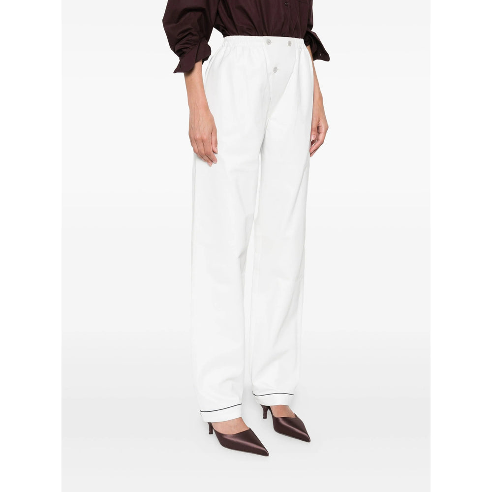 Prada White Trousers - Straight Trousers Women PRADA