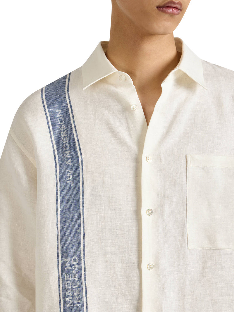 J.W.Anderson Men Long-Sleeved Linen Shirt J.W. ANDERSON