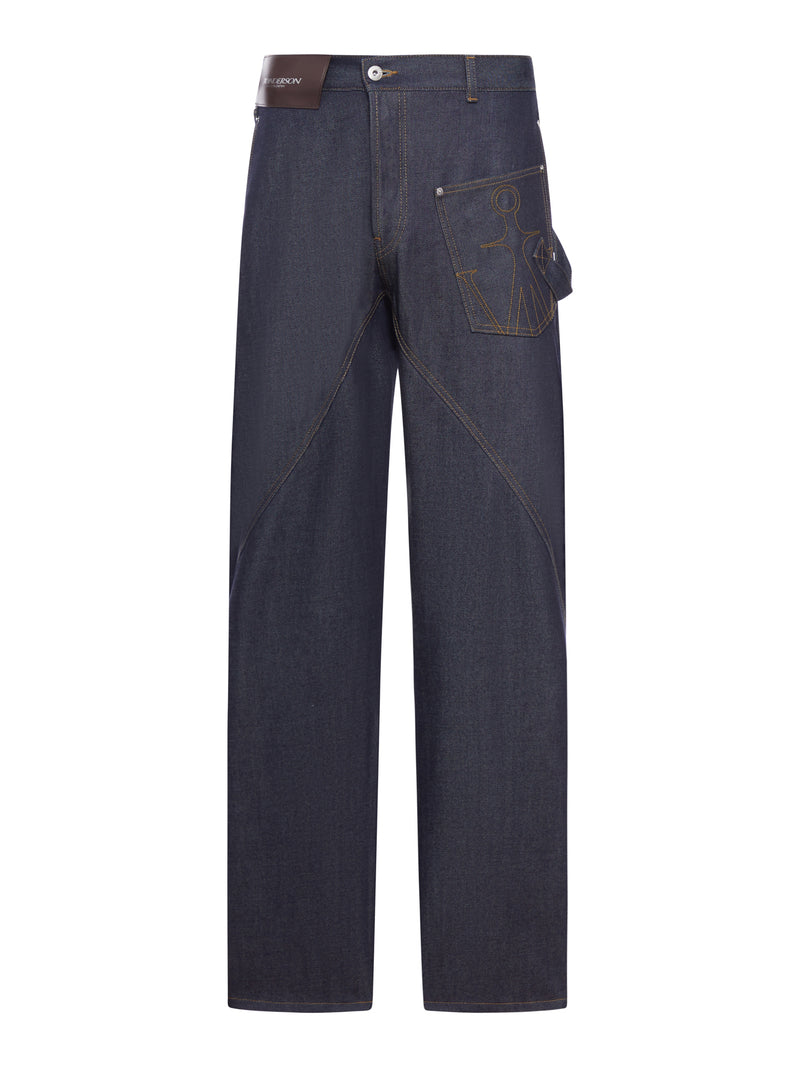 J.W.Anderson Men Workwear Jeans With Off-Centralized Closure J.W. ANDERSON