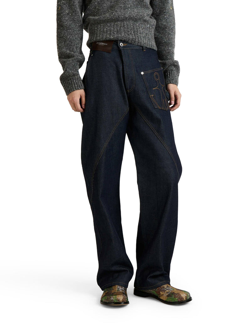 J.W.Anderson Men Workwear Jeans With Off-Centralized Closure J.W. ANDERSON