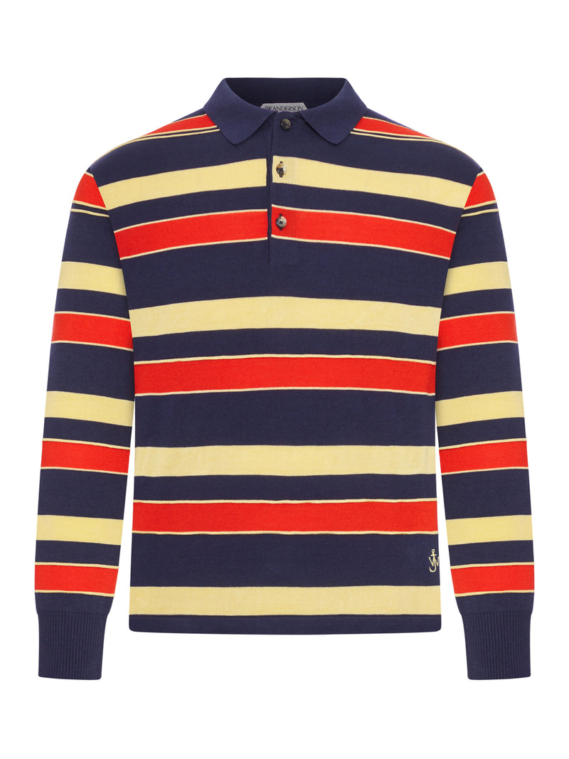 J.W.Anderson Men Striped Knitted Rugby Polo J.W. ANDERSON