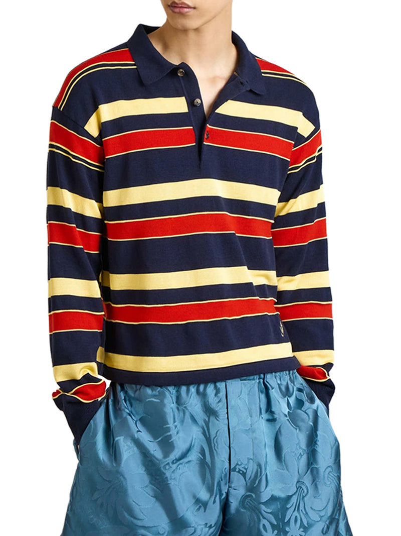 J.W.Anderson Men Striped Knitted Rugby Polo J.W. ANDERSON