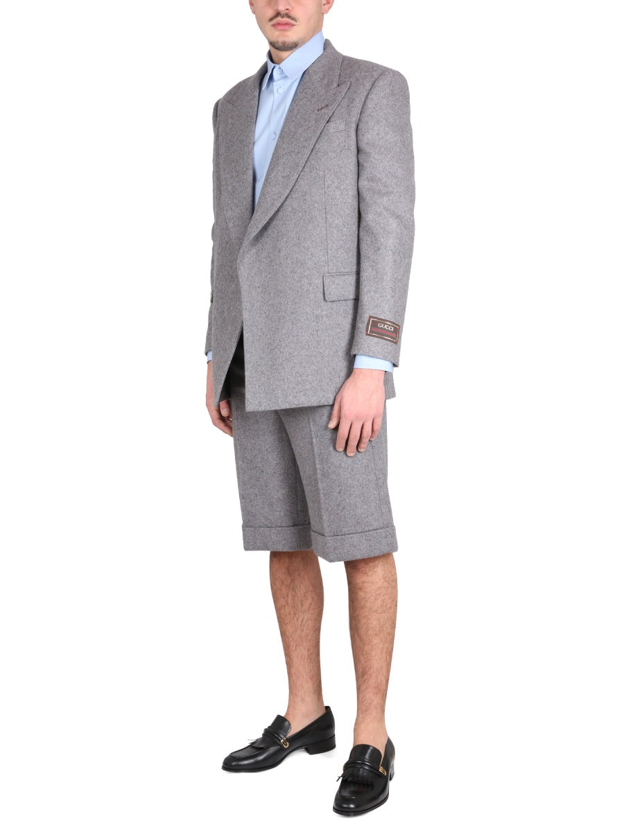 Gucci Men Melange Cloth Shorts GUCCI